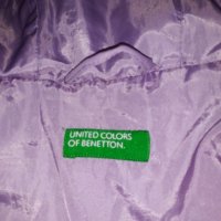Детско лилаво шушлеково яке с качулка марка United Colors Of Benetton, снимка 3 - Детски якета и елеци - 23793886