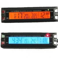 Термометър за кола+часовник и волтметър, снимка 2 - Аксесоари и консумативи - 23990275