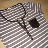 Кафява блузка Giyas, снимка 2 - Тениски - 19016719
