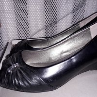 Дамски летни обувки черни удобни номер 37, снимка 2 - Сандали - 21681570