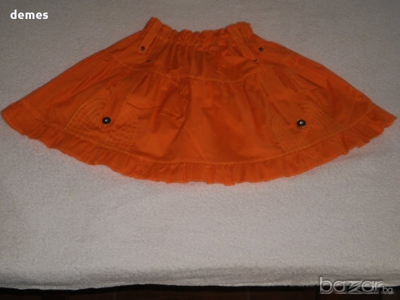 Нова детска пола в оранжево размер 104, снимка 1