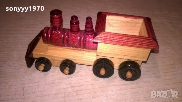 ретро локомотив-дървен-за колекция-14х6х6см, снимка 8 - Колекции - 22524978