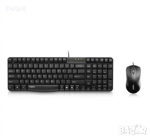 Комплект N1850 клавиатура с кирилица и мишка с кабел USB