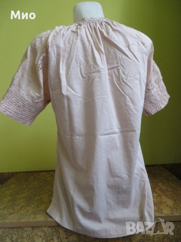 Cream, памучна бродирана блуза, 40, пепел от рози, снимка 3 - Ризи - 21513467