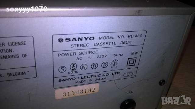 sanyo rd-430 deck-made in japan-внос швеция, снимка 14 - Декове - 25420175