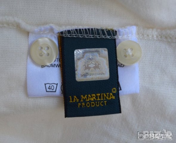 La Martina мъжка фланела риза поло с бродерия, снимка 3 - Тениски - 23444485