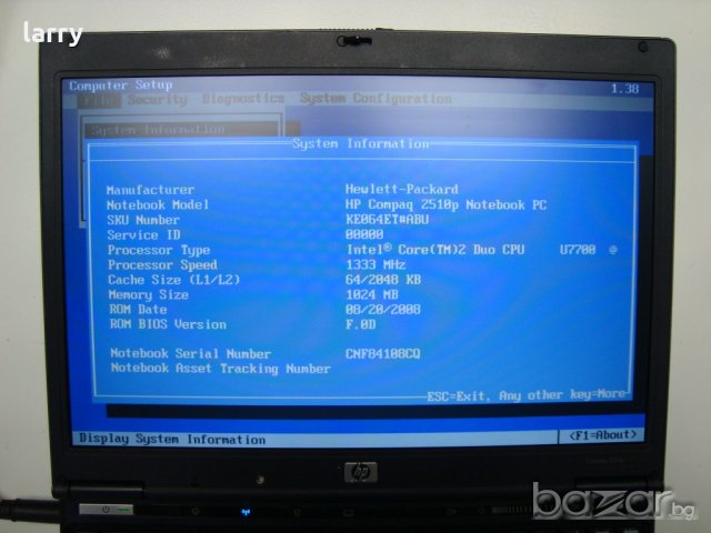 Hp Compaq 2510p лаптоп на части, снимка 4 - Части за лаптопи - 20246011