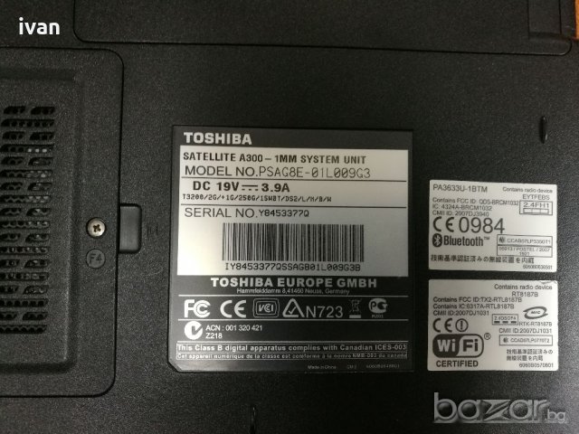  Toshiba Satellite А 300 ЗА ЧАСТИ, снимка 2 - Части за лаптопи - 21060139