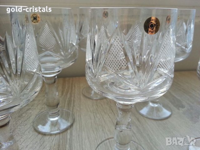Кристални чаши за вино гравирани, снимка 10 - Антикварни и старинни предмети - 22330718
