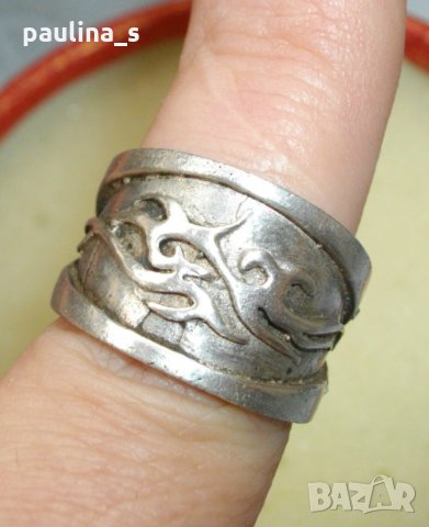 Винтидж / Масивен сребърен пръстен "Житен клас" / Антика / проба 925, снимка 2 - Пръстени - 23991049