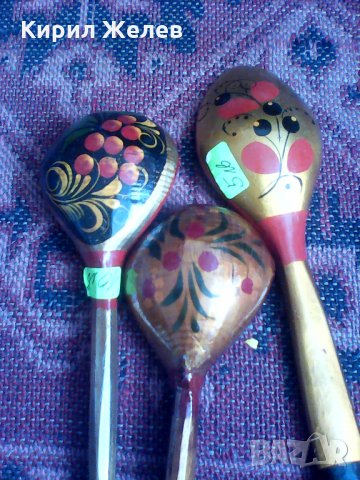 Стари дървени лажички 4948 , снимка 6 - Антикварни и старинни предмети - 24042646