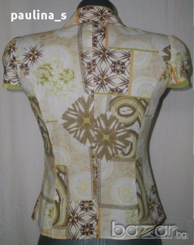 Уникална памучна риза / топ, с детайли , снимка 6 - Ризи - 15014698