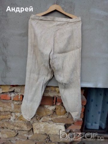 Старинен ленен панталон, снимка 5 - Антикварни и старинни предмети - 19877932