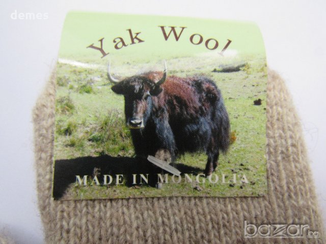 Машинно плетени детски ръкавици от вълна от як с един пръст, нови , снимка 2 - Шапки, шалове и ръкавици - 16913067