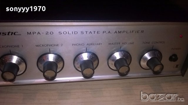 realistic mpa-20 solid state pa amplifier-внос швеицария, снимка 8 - Ресийвъри, усилватели, смесителни пултове - 19129150