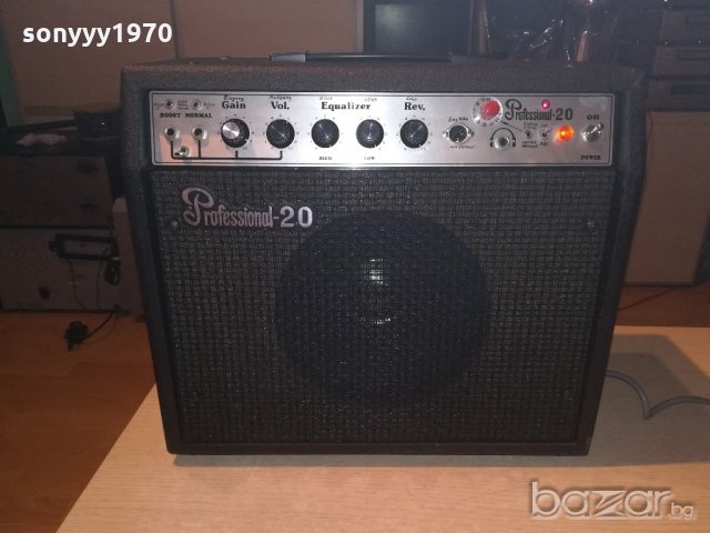 profesional 20 guitar amplifier-46х40х22см-внос швеицария, снимка 6 - Ресийвъри, усилватели, смесителни пултове - 20476240