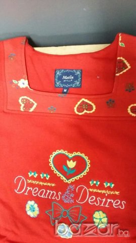 Пижама луксозен комплект с бродерии + чехли 3