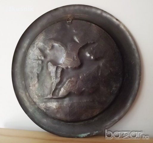 Стара египетска медна пластика, снимка 3 - Антикварни и старинни предмети - 18592265