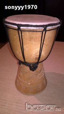 Тарамбука 20х13см-с дърворезба-внос англия, снимка 9 - Ударни инструменти - 16846368