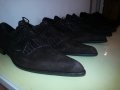 Елегантни Италиански обувки от велур Остри обувки, снимка 8