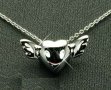  Посребрен синджир с уникално сърце!!! , снимка 1