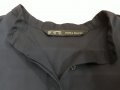 Дамска тъмносиня ефирна риза с дълъг ръкав марка Zara, снимка 2
