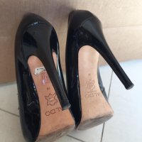 Aldo обувки на ток от черен лак с платформа N38, снимка 7 - Дамски обувки на ток - 22787663
