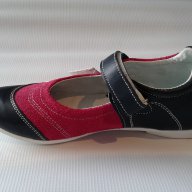 Детски обувки за момиче от естествена кожа с лепенка, елегантни, снимка 5 - Детски маратонки - 9725883