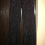Черен панталон с блестящи нишки, снимка 4 - Панталони - 9914862