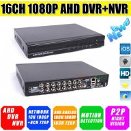 FULL HD 960H/AHDM/720P/1080P/1080N Хибридeн AHD 16 Канален NVR DVR 960H/AHD-М/720Р/1080Р и IP Камери, снимка 1 - Камери - 13285504