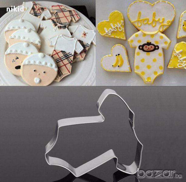 голямо бебешко боди дреха метална форма резец украса бисквитки фондан, снимка 1