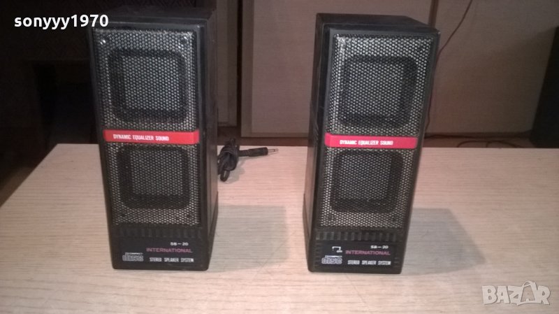 international 2бр активни тонколони-17х8х7см-внос швеицария, снимка 1