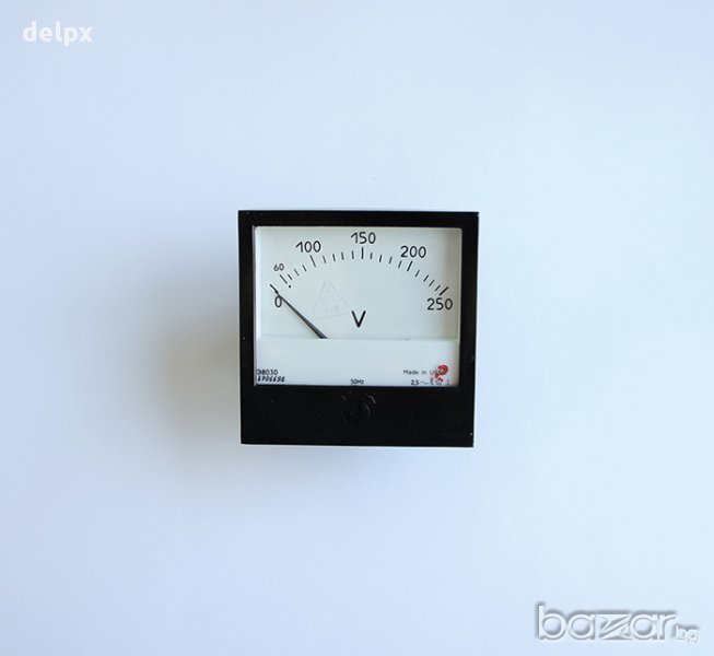 Руски волтметър AC директен 250V Ф75mm, снимка 1