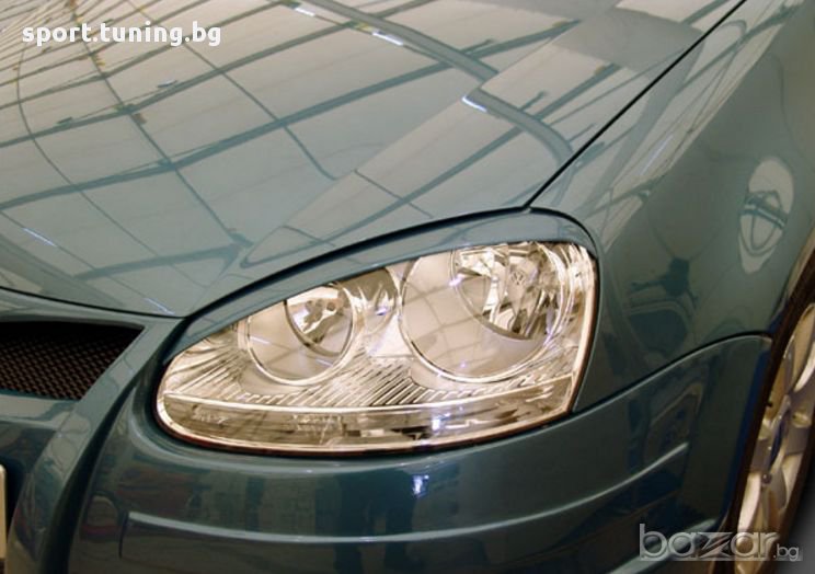 Вежди за фаровете за VW Golf 5 - черни, снимка 1