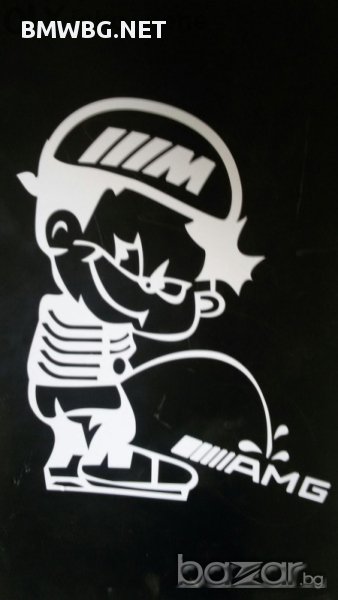 Код 10. Бмв М стикер пикаещо човече, снимка 1