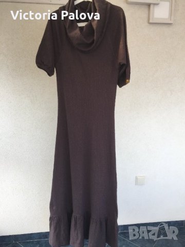 Дълга рокля,плетен памук, снимка 1 - Рокли - 22669789