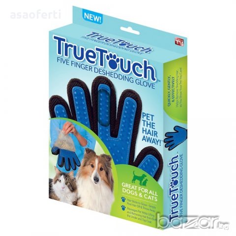 TRUE TOUCH силиконова ръкавица-гребен, снимка 2 - За кучета - 19437555