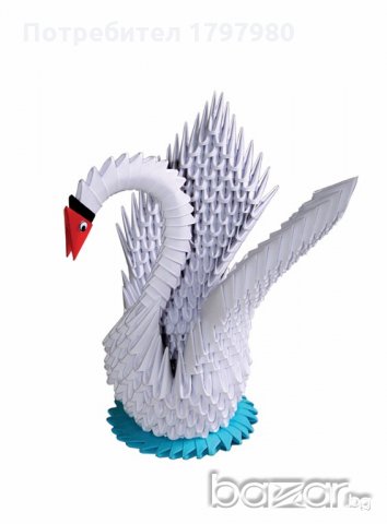 Комплект за изработване на модулно оригами Бял лебед, снимка 5 - Други - 19520625