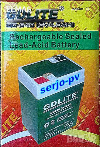 АКУМУЛАТОР GD-640 (6V4,0Ah) Gdlite , снимка 2 - Друга електроника - 22226803