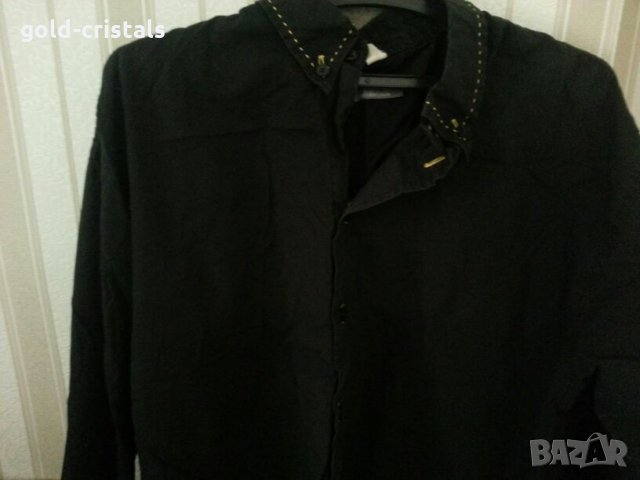 Мъжка черна риза, снимка 3 - Ризи - 22462985