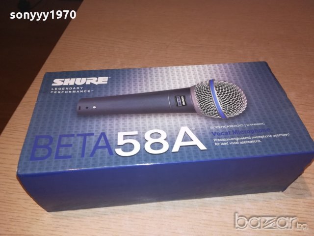 shure beta 58S-legendary performance microphone-внос швеицария, снимка 3 - Микрофони - 20482220