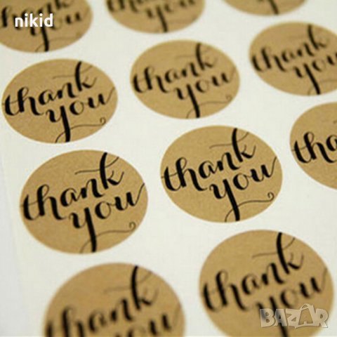 36 Thank You  Благодаря Писмен надпис лепенки стикери с надписи ръчна изработка благодаря за подарък, снимка 2 - Други - 21898993
