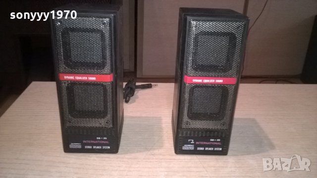 international 2бр активни тонколони-17х8х7см-внос швеицария