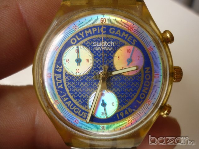 Рядък  часовник swatch олимпиада, снимка 3 - Мъжки - 21299393