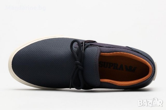 ПРОМО 🍊 SUPRA 🍊 Мъжки кожени обувки в тъмно синьо № 41 & 42 нови с кутия, снимка 2 - Ежедневни обувки - 25846071