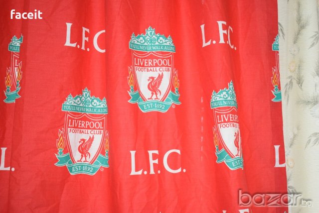 Liverpool - Уникални 100% оригинални фенски пердета / Ливърпул, снимка 3 - Фен артикули - 21039141