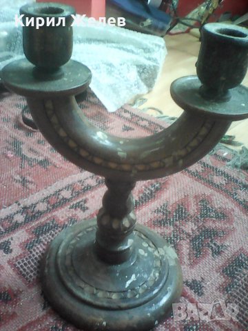 Дървен свещник 9033 , снимка 2 - Декорация за дома - 25875673