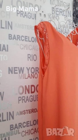 Рокля с прекрасен оранжев цвят, снимка 2 - Рокли - 26142084