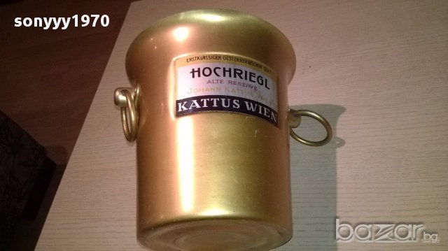 Шампаниера 20/20см-в златист цвят-внос швеицария, снимка 3 - Антикварни и старинни предмети - 13834863