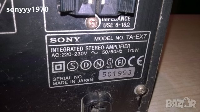 sony ta-ex7 amplifier-made in japan-внос швеицария, снимка 10 - Ресийвъри, усилватели, смесителни пултове - 24804196